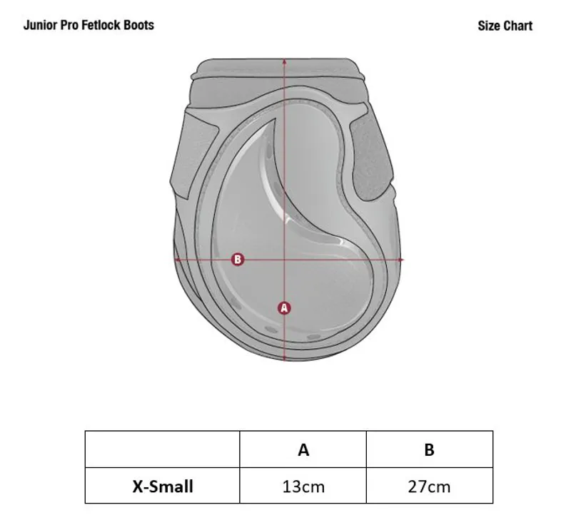Junior Pro Fetlock Boots Sizing